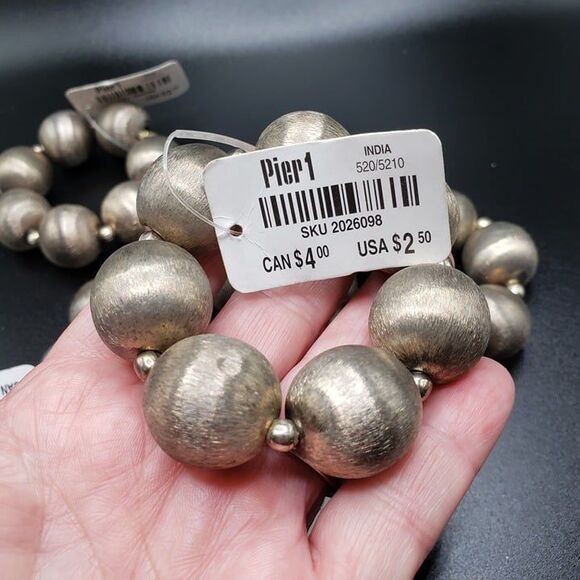 NEW 4 Pier 1 One Silver Ball Napkin Rings Holders Dining Table Elegant Pier1 - Picture 5 of 6